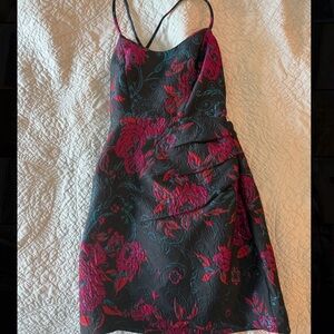 Urban Outfitters Black and Red Floral Dress